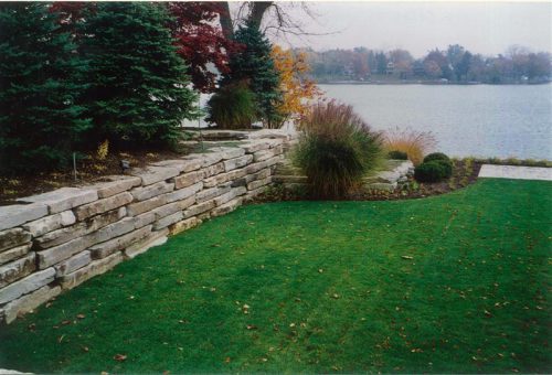 Trees and Hardscape walls